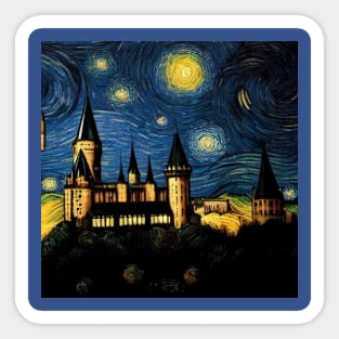 Starry Night Wizarding School Van Gogh Sticker